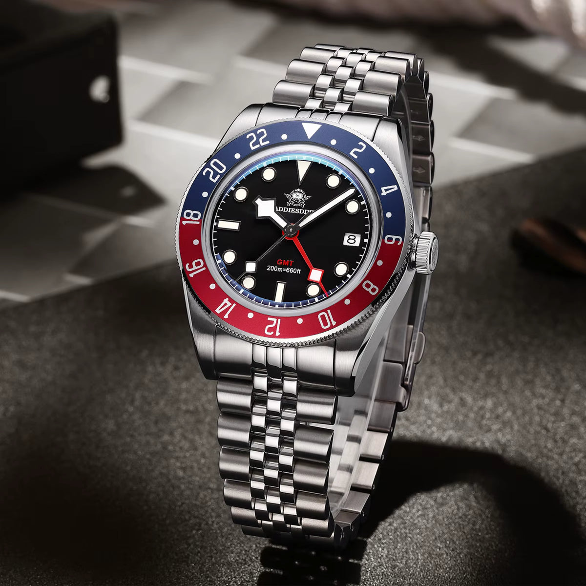 Ovia ADDIESDIVE Luxury GMT515-24H Men's Watch