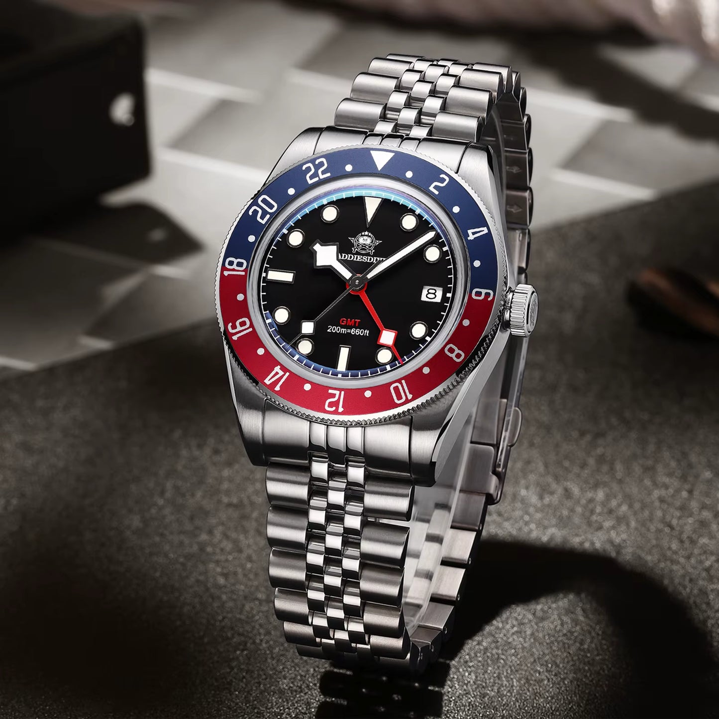 Ovia ADDIESDIVE Luxury GMT515-24H Men's Watch